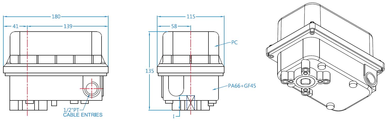 Hants Electric Actuator Economic Type (Model H15~H48) Structure Diagram